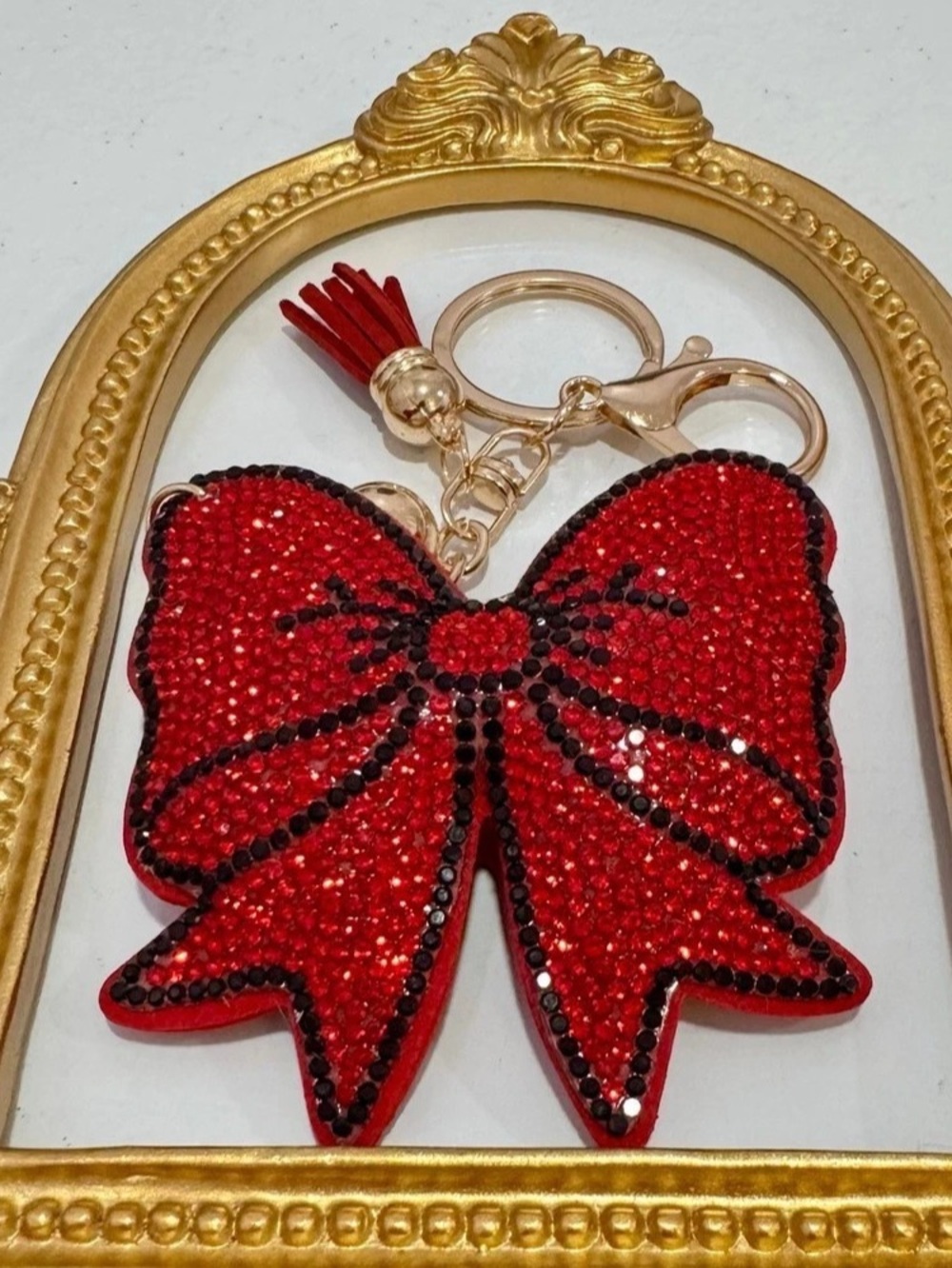 New Red Bow Keychain Bag Charm
